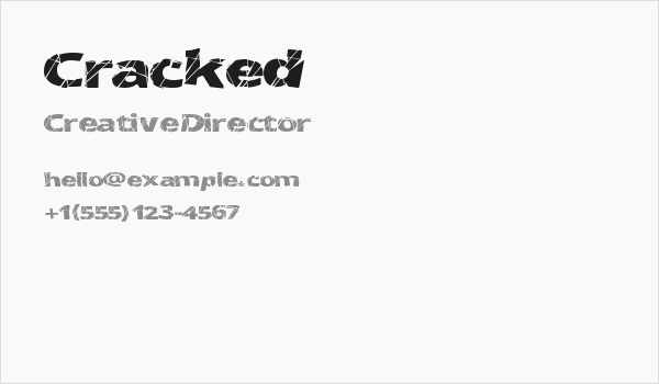Cracked Business Card