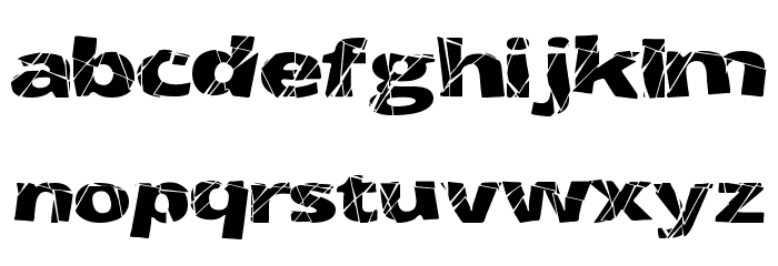 Cracked Font LOWERCASE