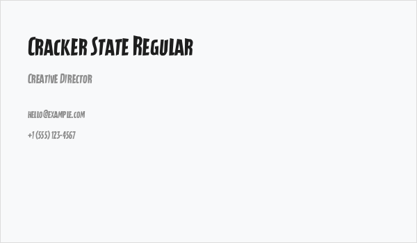 Cracker State Regular Business Card