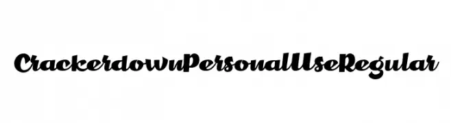 Crackerdown Personal Use Regular  フリーフォントのダウンロード