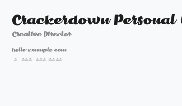 Crackerdown Personal Use Regular Business Card