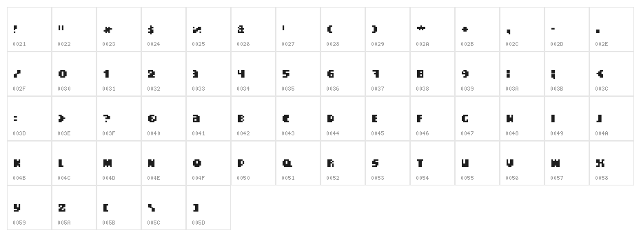 Crackers Regular Character Map