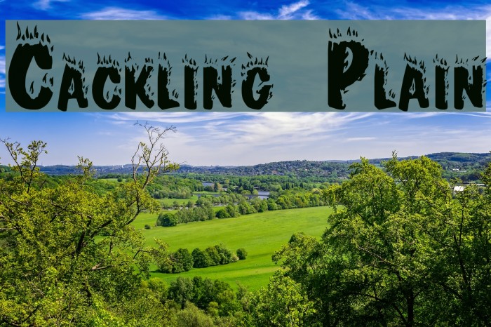 Crackling Plain Schriftart examples