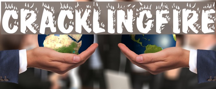 CracklingFire Font examples