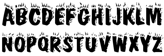 CracklingFire Font LOWERCASE