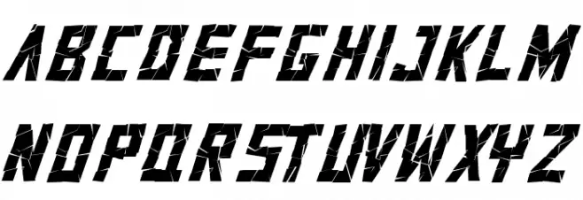 Cracksup Demo Italic Fonte MAIÚSCULAS
