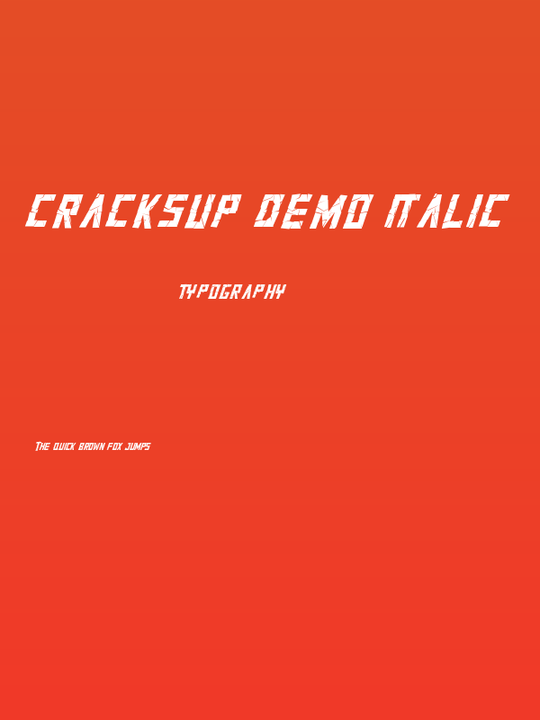 Cracksup Demo Italic Poster