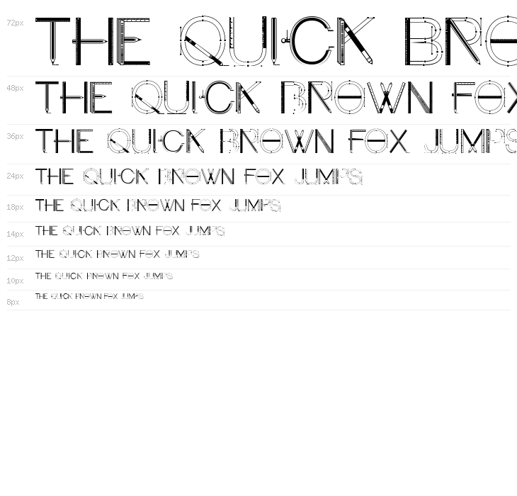 Craft Font Waterfall