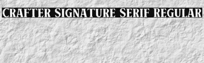 Crafter Signature Serif Regular Example 1