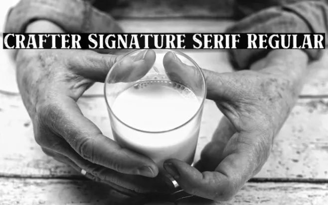 Crafter Signature Serif Regular Example 2