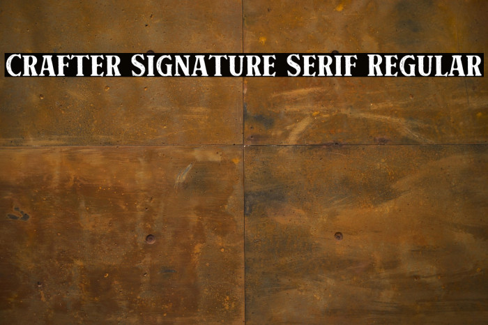 Crafter Signature Serif Regular Example 3