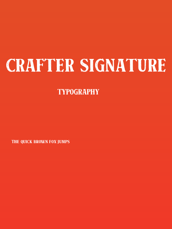 Crafter Signature Serif Regular Poster