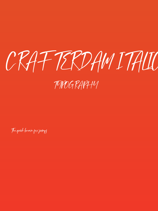 Crafterdam Italic Poster