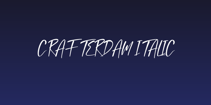Crafterdam Italic Social Header