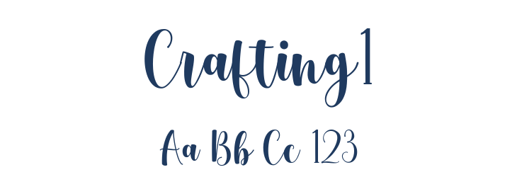 Crafting1 Font Preview