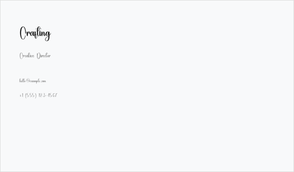 Crafting Business Card