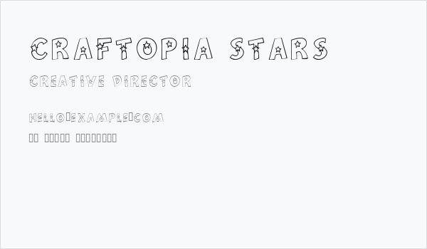 Craftopia Stars Business Card