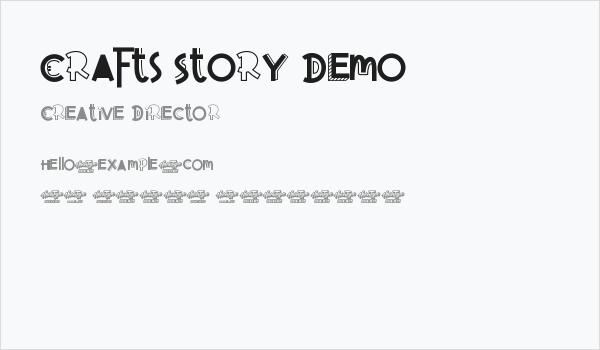 Crafts Story Demo Business Card
