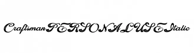 Craftsman PERSONAL USE Italic  Frei Schriftart Herunterladen