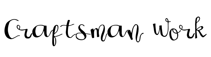 Craftsman Work  Frei Schriftart Herunterladen