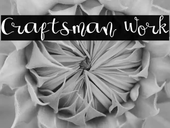 Craftsman Work Font examples