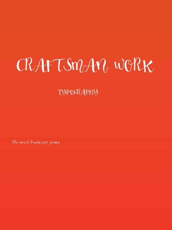 Craftsman Work Poster