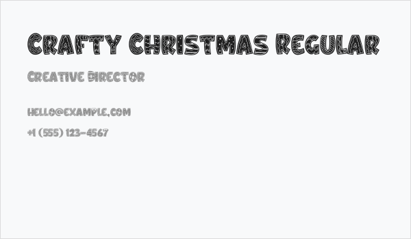 Crafty Christmas Regular Business Card
