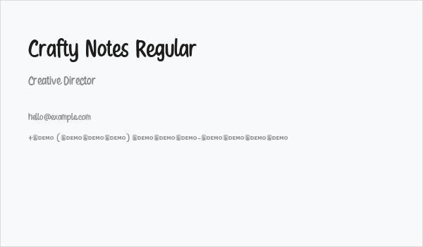 Crafty Notes Regular Business Card