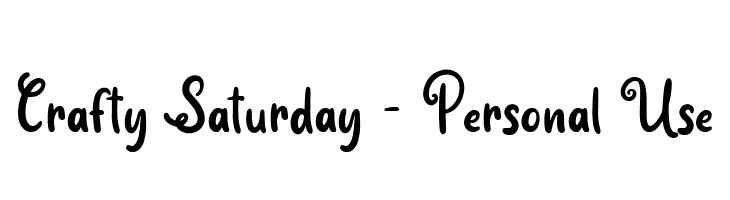 Crafty Saturday - Personal Use  免费字体下载