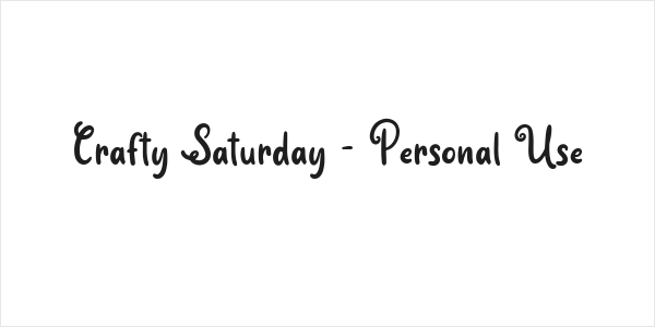 Crafty Saturday - Personal Use Logo
