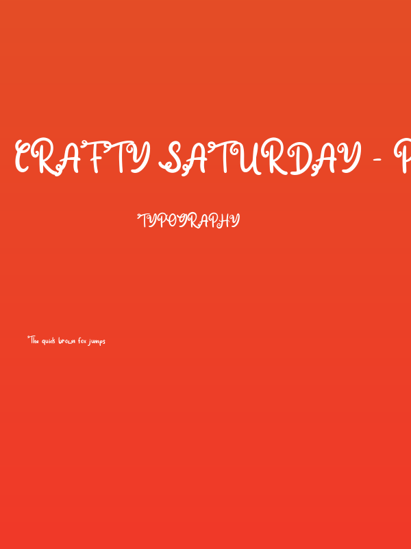 Crafty Saturday - Personal Use Poster