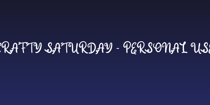 Crafty Saturday - Personal Use Social Header