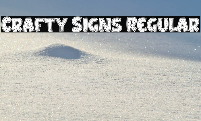 Crafty Signs Regular Example 1