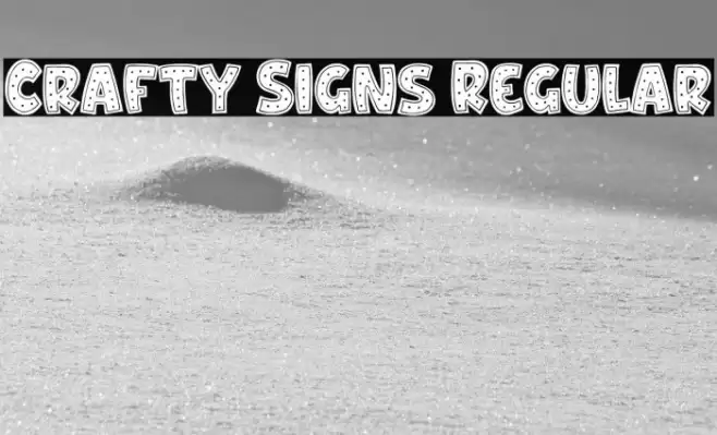 Crafty Signs Regular Font examples