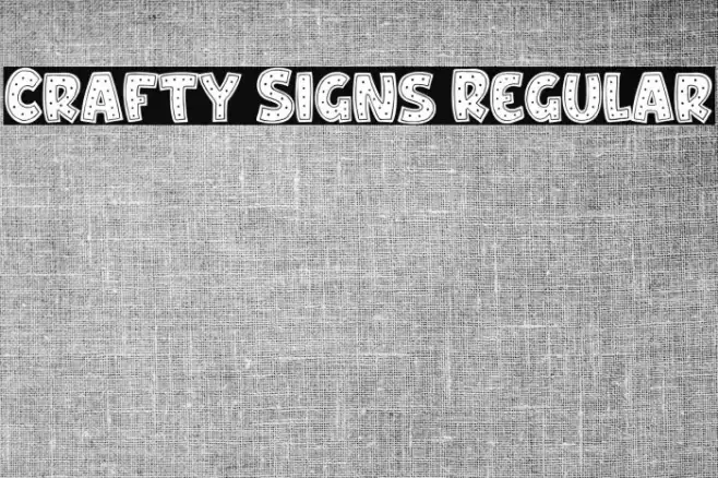 Crafty Signs Regular Font examples