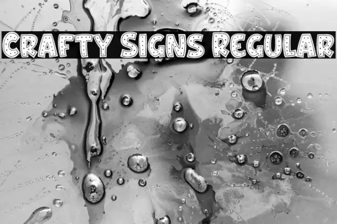 Crafty Signs Regular Font examples