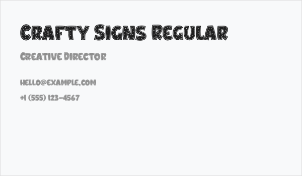 Crafty Signs Regular Business Card