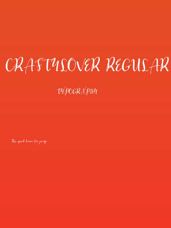 Craftylover Regular Poster