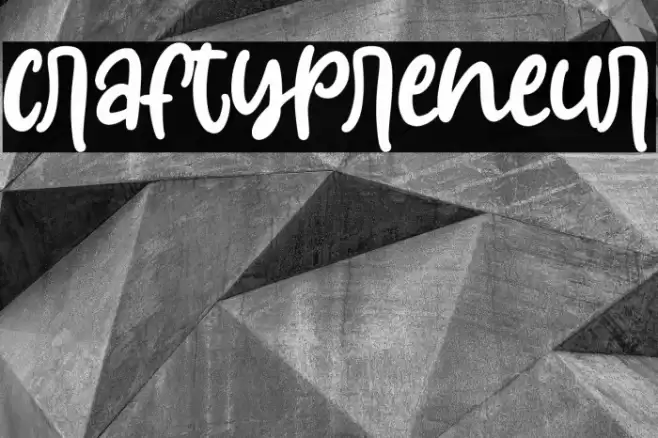 Craftypreneur Font examples