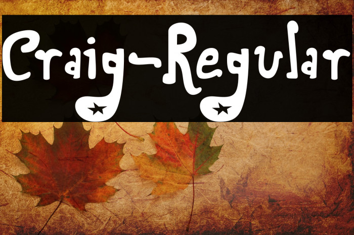 Craig-Regular Font examples
