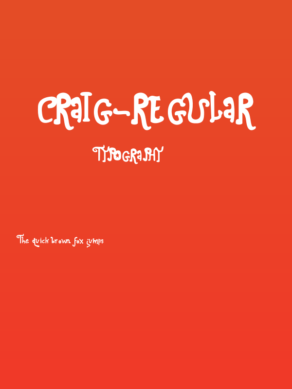 Craig-Regular Poster