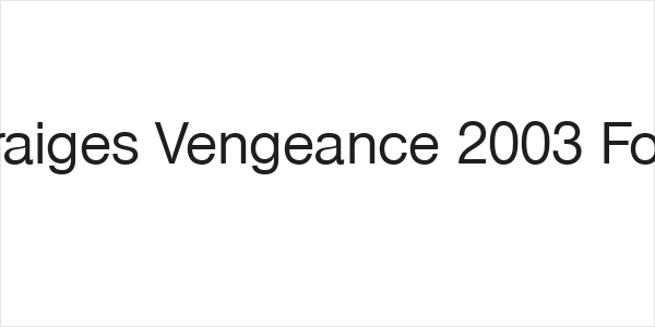 Craiges Vengeance 2003 Font Logo