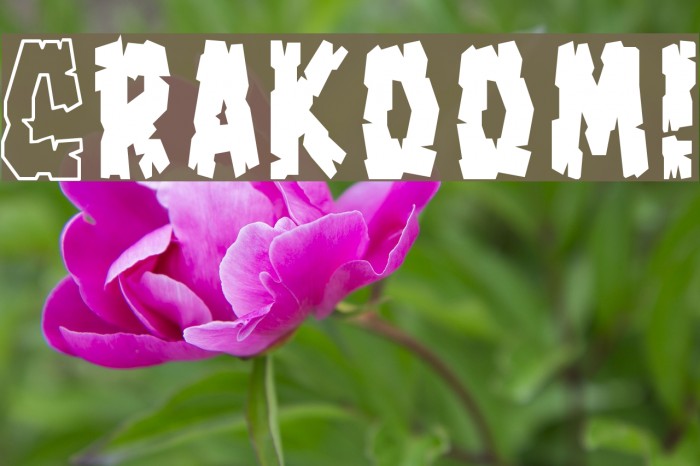 Crakoom! Font examples