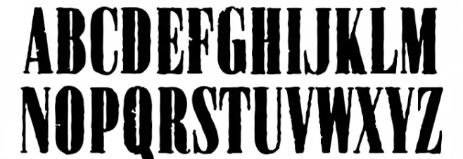 CralterSerif-Rough फ़ॉन्ट अपरकेस