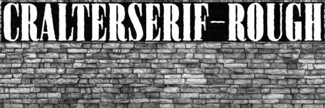 CralterSerif-Rough फ़ॉन्ट examples