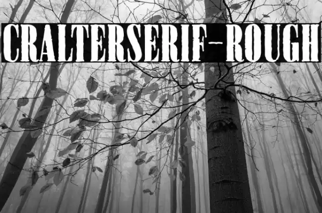 CralterSerif-Rough फ़ॉन्ट examples