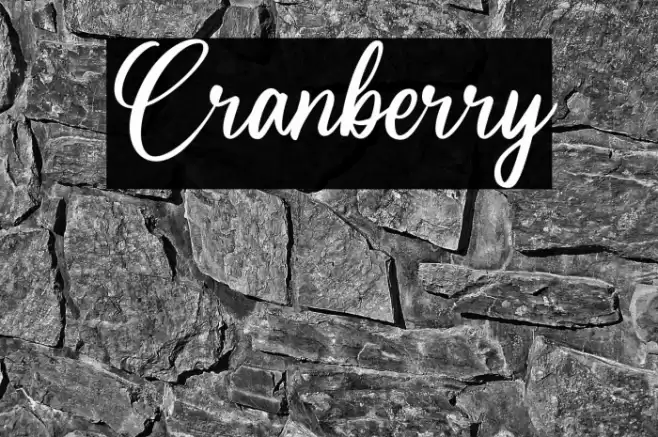 Cranberry Font examples