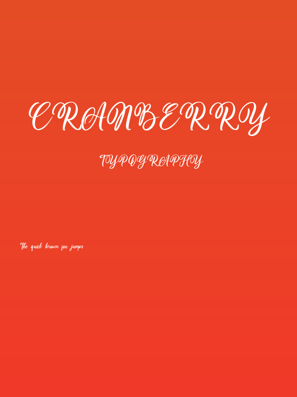 Cranberry Poster
