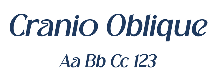 Cranio Oblique Font Preview