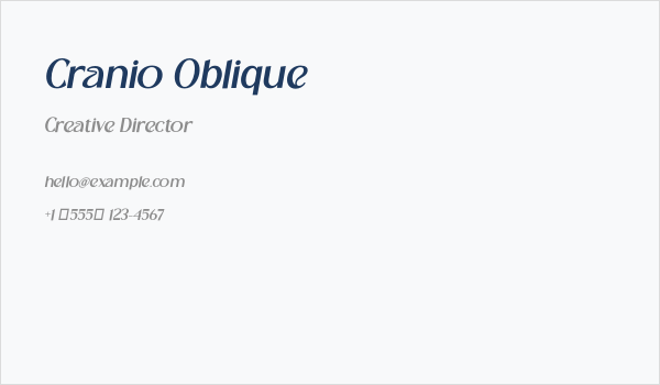 Cranio Oblique Business Card